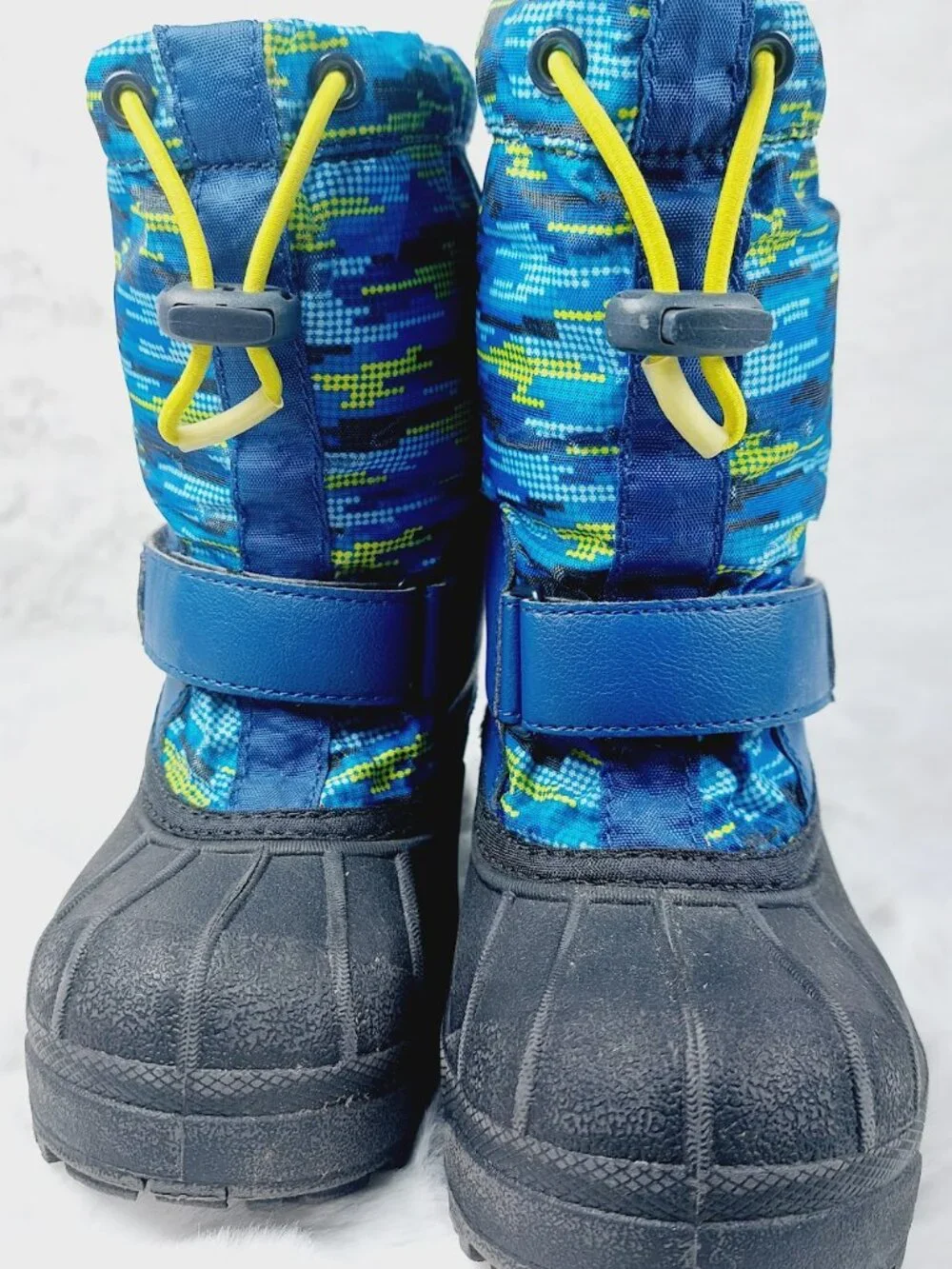 Columbia Boy's Royal Zour Powderbug Forty Print Waterproof Snow Boots Size 11